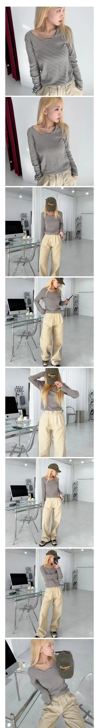 Lewa Striped Loose Fit Long Sleeve