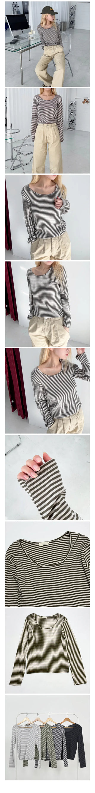 Lewa Striped Loose Fit Long Sleeve
