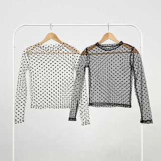 Less polka dot see-through T-shirt