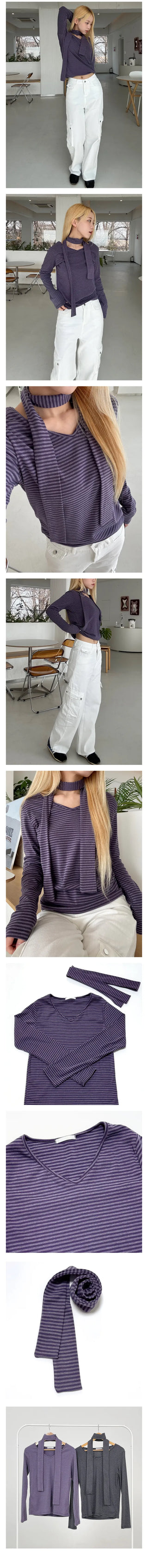 Igo striped tie T-shirt