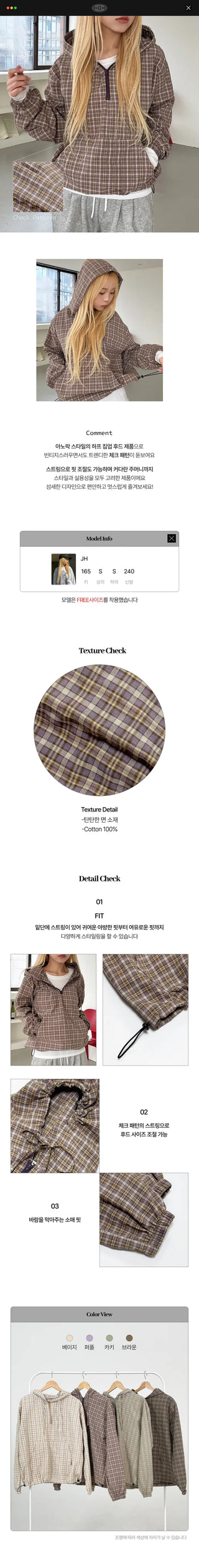 Rough Check Vintage Anorak