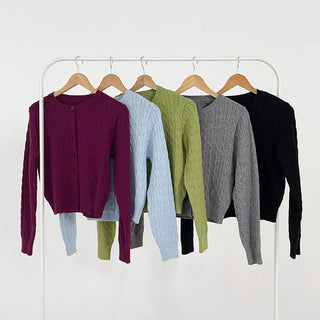 Mua Cable Knit Crop Cardigan