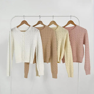 Mua Cable Knit Crop Cardigan