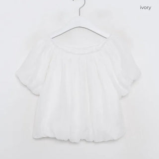 Chiffon shirred blouse