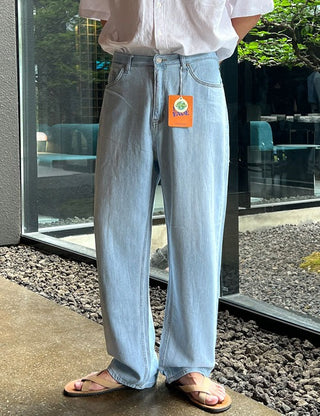 Hay Linen Wide Denim Pants (2 colors)
