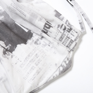 Cowl neck halter self tie irregular print mini dress