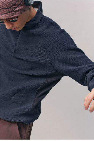 [Monterest] Honeycomb Fleece Half-Zip Pullover