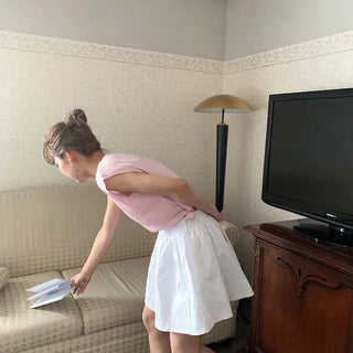A-line cotton flared skirt