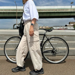 Casual nylon cargo pants
