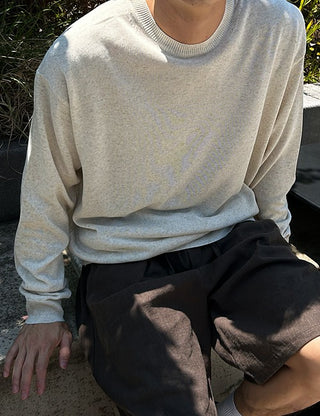 Oat Linen Long Sleeve Knit (High Q)
