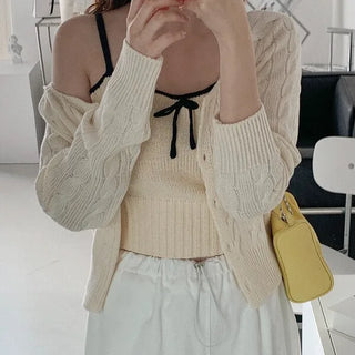 Cable cardigan