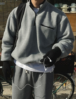 Den Side Zipper Fleece Half-Zip (5 colors)