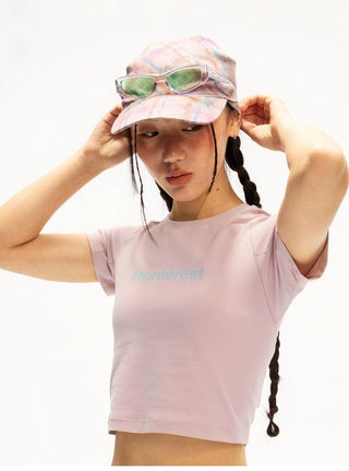[Monterest] Quick-Dry Slim Fit Crop Logo Tee