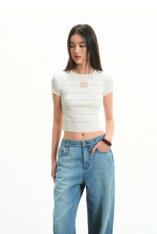 [NOTAWEAR] Beaded knitted T-shirt