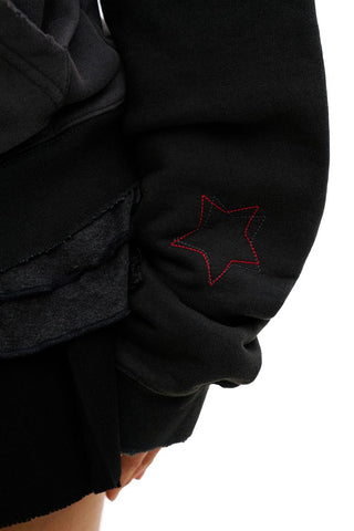 [Moromoro] Rock Rabbit Rhinestone Patch  Hoodie