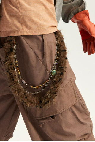 [Monterest] Detachable Triple Chain Beaded Pants Chain