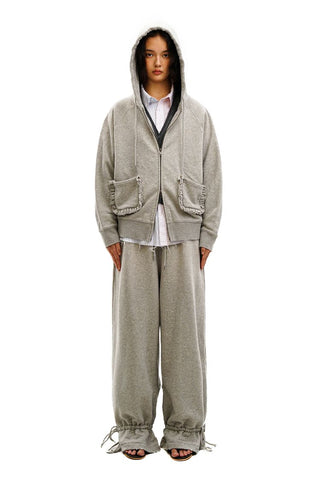 [Moromoro2] Combed Cotton Lace Hoodie &  Sweatpants