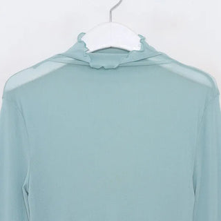 Colorful sheer turtleneck