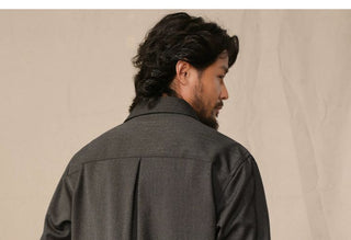 [CULTUM] Herringbone Windsor Collar Shirt Jacket