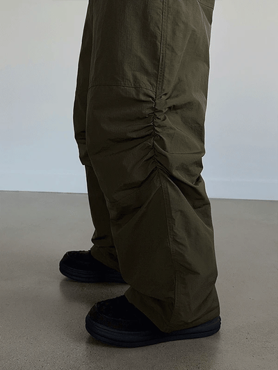 Maro Shirred Wide Padded Pants