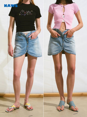 [NOTAWEAR] Shell Denim Mini Skirt