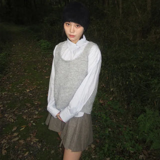 Cross-button blouse