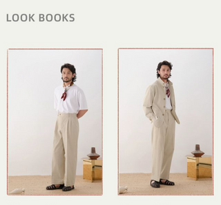 [CULTUM] Wide Leg Pleated Trousers