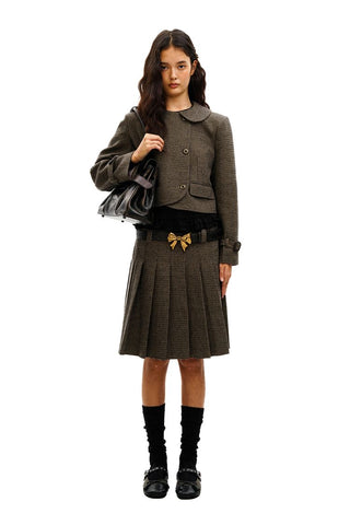 [Moromoro2] Houndstooth Doll Collar  Blazer/Skirt