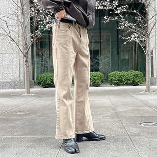 Cotton line flare pants