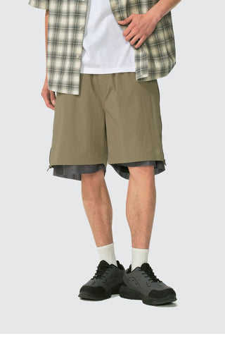 [Monterest] Double Layer Side Zip Outdoor Shorts