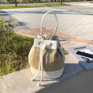 Rattan Mini Bucket Bag / Cross Bucket Bag (3 colors)
