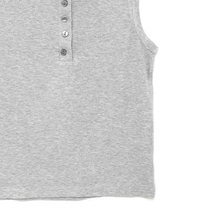 Ribbed button tank top