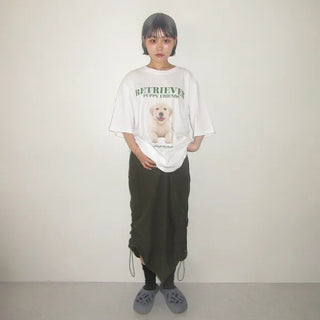 Nylon cargo skirt