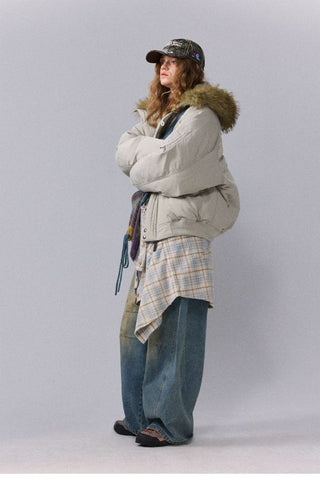 [Monterest] N2B Hooded Down Jacket with Fur Trim