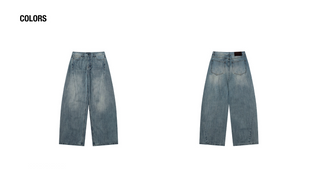 [MASONPRINCE] Slub Washed Curved Jeans