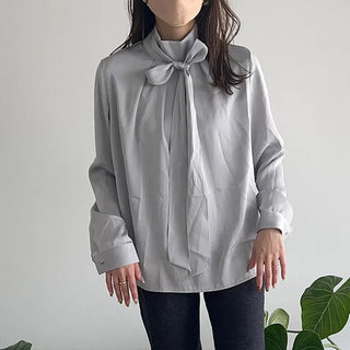 Tie blouse