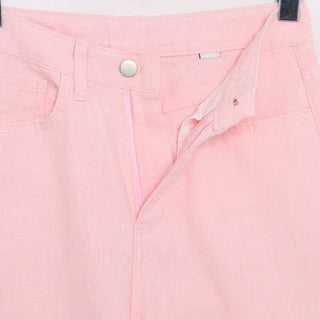 Linen straight pants