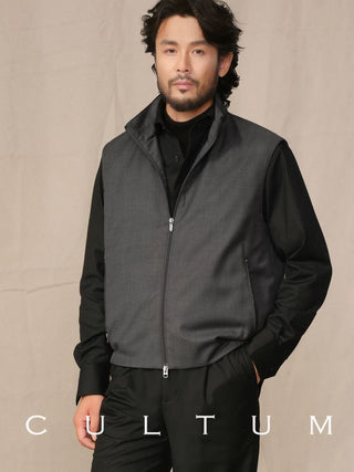 [CULTUM] Wool Lined Stand Collar Vest