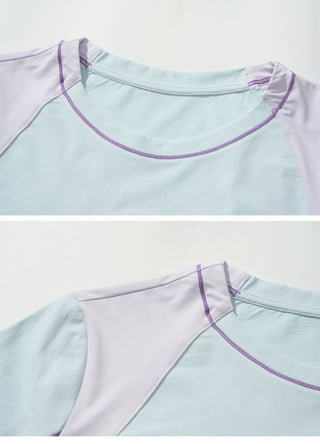 [Monterest] 5A Antibacterial Color Block Long Sleeve Tee