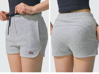 [Monterest] Drawstring Logo Embroidered Sweat Shorts