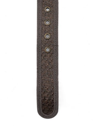 [MASONPRINCE] Woven Raffia Paper Leather Belt