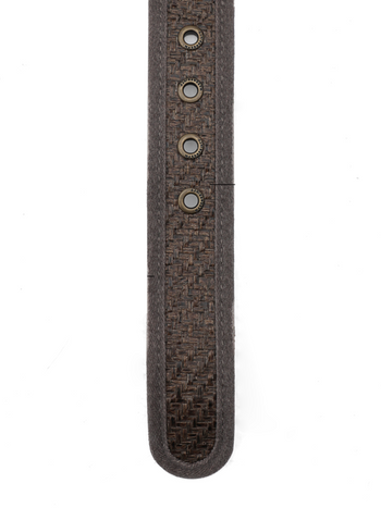 [MASONPRINCE] Woven Raffia Paper Leather Belt