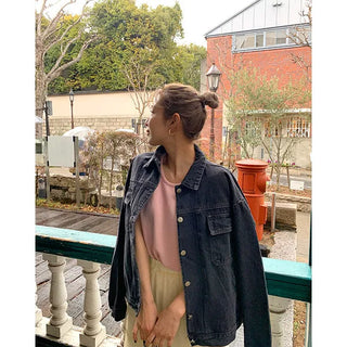 Oversized denim jacket
