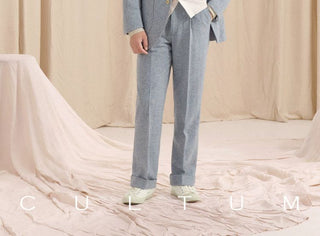 [CULTUM] Merino Wool Blend Herringbone Suit