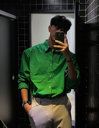 Aiden Oversized Collared Shirt (Cotton Fabric)