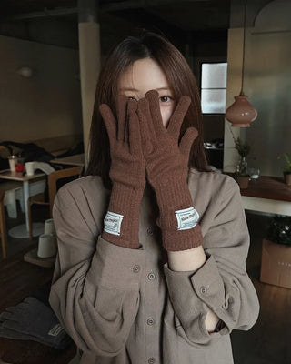 Basic knit gloves