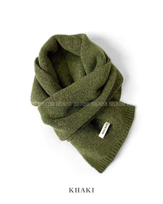 (11 colors) Soft wool knit long scarf