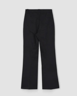 Warm fleece-lined semi-bootcut slacks