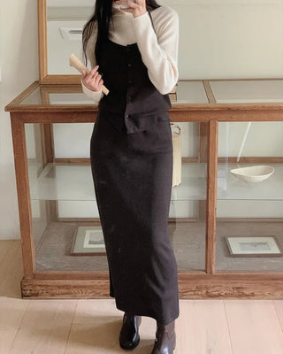 Knit camisole & knit skirt set