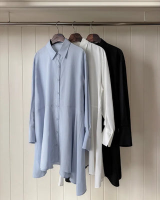 Tencel Flare Shirt Dress